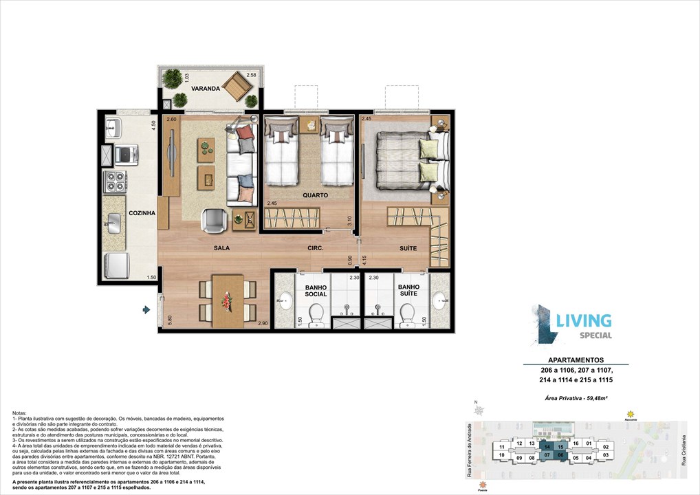 2 quartos de 59,48 m² | Living Special – Grande Méier - Rio de Janeiro - Rio de Janeiro 2 quartos de 59,48 m² | Living Special – Apartamento no Grande Méier - Rio de Janeiro - Rio de Janeiro