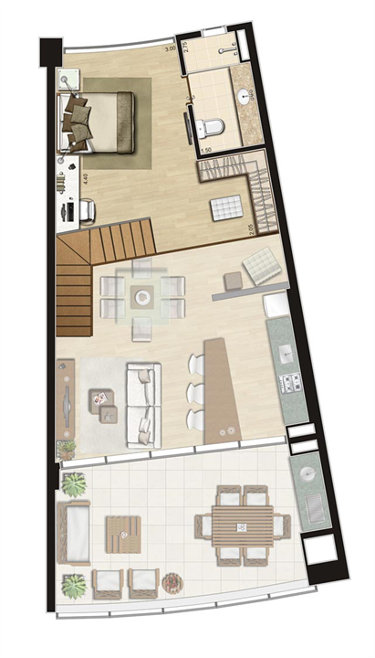 Duplex de 111m² privativos Superior | Thera Residence – Berrini - São Paulo - São Paulo Duplex de 111m² privativos Superior | Thera Residence – Apartamento na Berrini - São Paulo - São Paulo