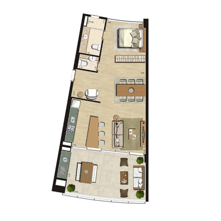Loft sem mezanino | Thera Residence – Berrini - São Paulo - São Paulo Loft sem mezanino | Thera Residence – Apartamento na Berrini - São Paulo - São Paulo