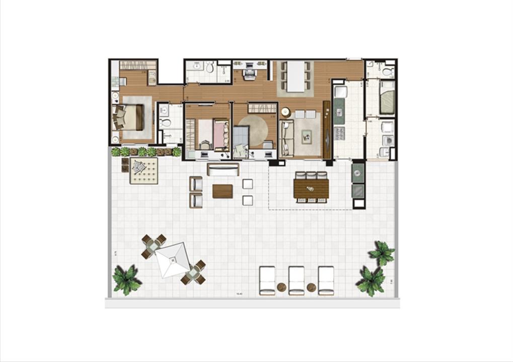 Planta Terrazzo 231 m² | Luzes da Mooca - Villaggio Luna – Mooca - São Paulo - São Paulo Planta Terrazzo 231 m² | Luzes da Mooca - Villaggio Luna – Apartamento na Mooca - São Paulo - São Paulo