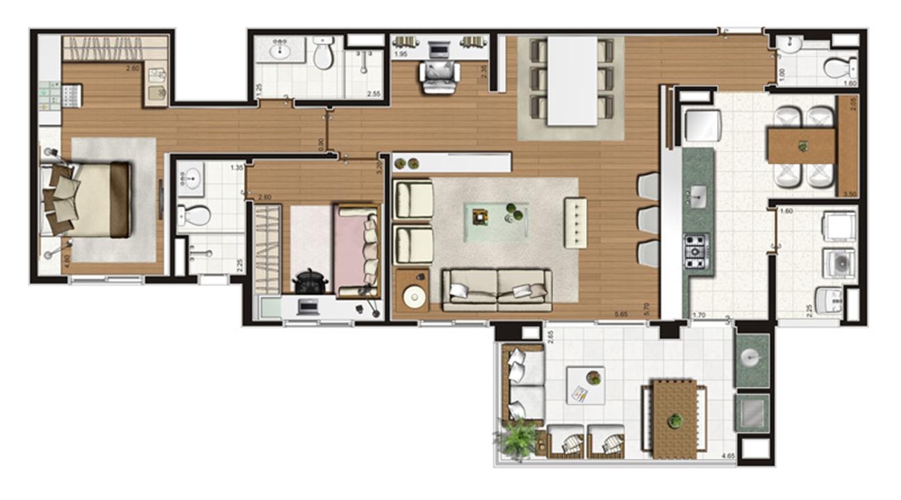 Planta-opção apartamento de 110 m² privativos 2 suítes | Luzes da Mooca - Villaggio Luna – Mooca - São Paulo - São Paulo Planta-opção apartamento de 110 m² privativos 2 suítes | Luzes da Mooca - Villaggio Luna – Apartamento na Mooca - São Paulo - São Paulo