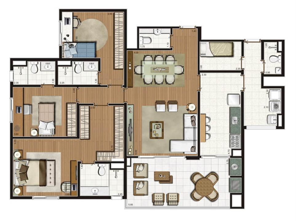 Planta-tipo apartamento de 141 m² privativos 3 suítes | Luzes da Mooca - Villaggio Luna – Mooca - São Paulo - São Paulo Planta-tipo apartamento de 141 m² privativos 3 suítes | Luzes da Mooca - Villaggio Luna – Apartamento na Mooca - São Paulo - São Paulo