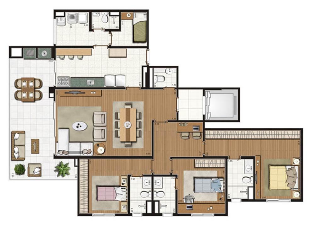 Planta-tipo apartamento de 155 m² privativos 3 suítes | Luzes da Mooca - Villaggio Luna – Mooca - São Paulo - São Paulo Planta-tipo apartamento de 155 m² privativos 3 suítes | Luzes da Mooca - Villaggio Luna – Apartamento na Mooca - São Paulo - São Paulo