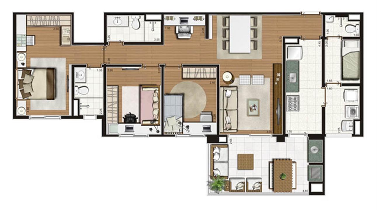 Planta de 110 m² - 3 dorms com 1 suíte | Luzes da Mooca - Villaggio Luna – Mooca - São Paulo - São Paulo Planta de 110 m² - 3 dorms com 1 suíte | Luzes da Mooca - Villaggio Luna – Apartamento na Mooca - São Paulo - São Paulo