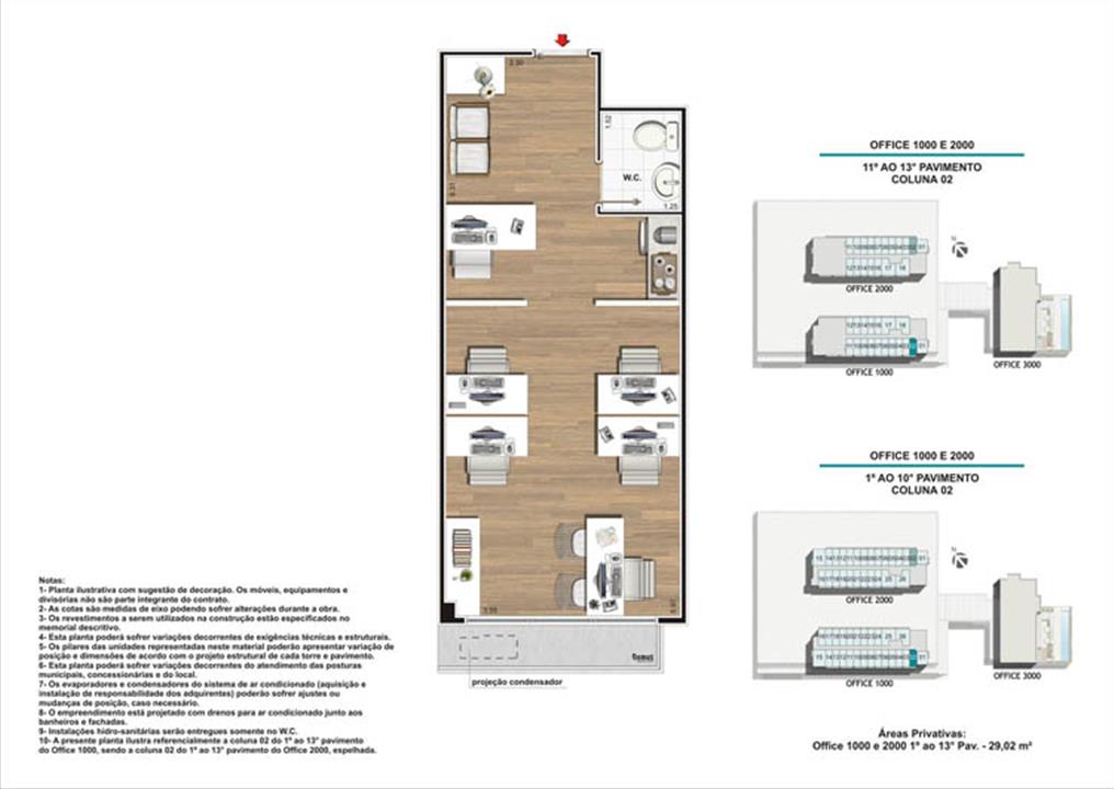 Planta Coluna 02 Torres 1 e 2 | Nova América Offices – Nova América - Rio de Janeiro - Rio de Janeiro Planta Coluna 02 Torres 1 e 2 | Nova América Offices – Salas Comerciais no Nova América - Rio de Janeiro - Rio de Janeiro