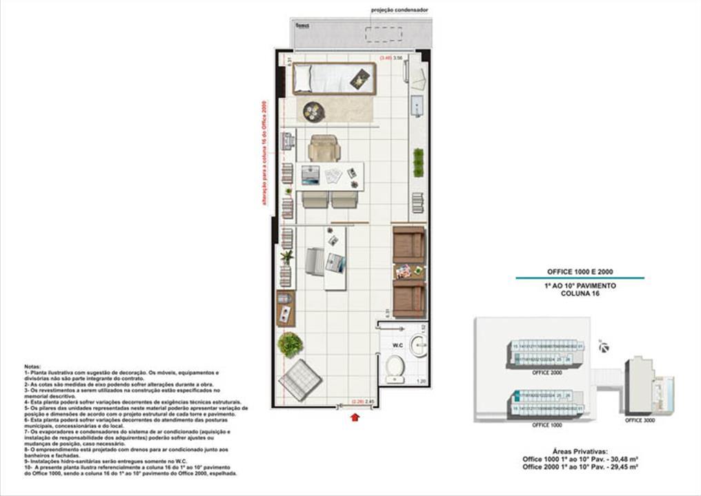 Planta Coluna 16 Torres 1 e 2 | Nova América Offices – Nova América - Rio de Janeiro - Rio de Janeiro Planta Coluna 16 Torres 1 e 2 | Nova América Offices – Salas Comerciais no Nova América - Rio de Janeiro - Rio de Janeiro