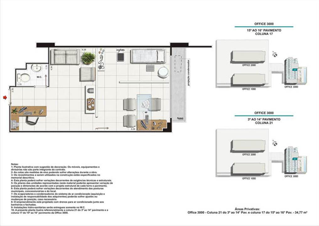 Planta Coluna 21 Torre 3 | Nova América Offices – Nova América - Rio de Janeiro - Rio de Janeiro Planta Coluna 21 Torre 3 | Nova América Offices – Salas Comerciais no Nova América - Rio de Janeiro - Rio de Janeiro