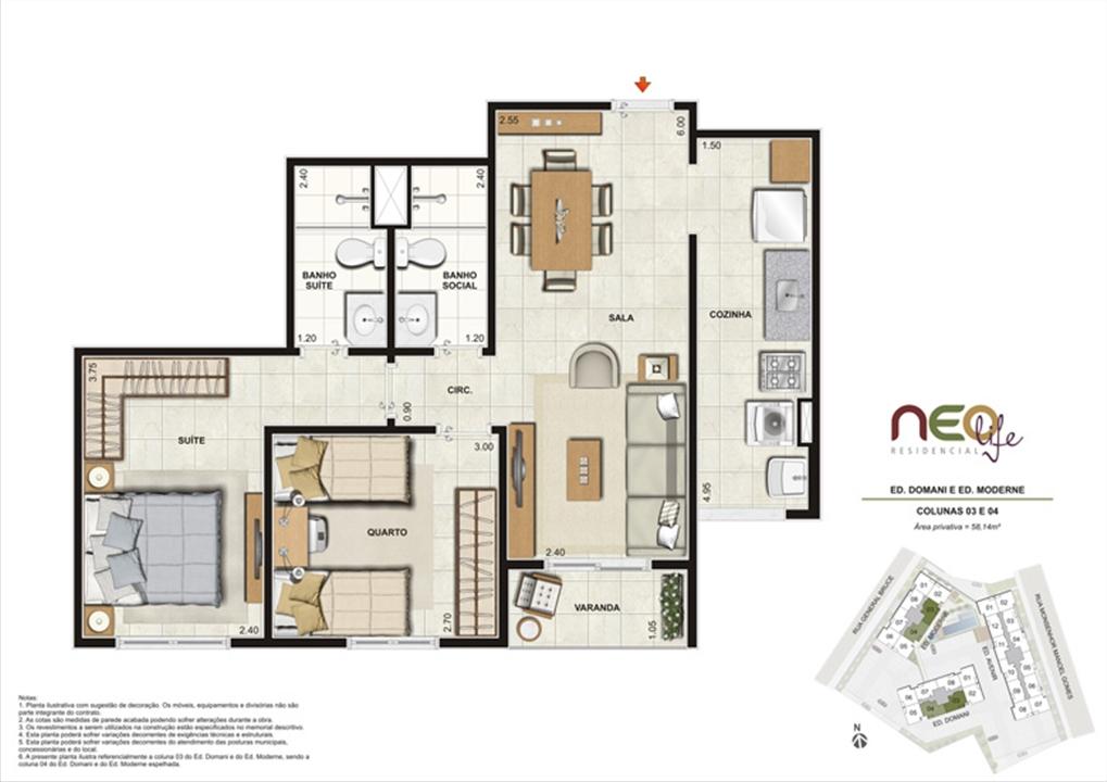 Colunas 3 e 4 | NEO Life Residencial – São Cristovão - Rio de Janeiro - Rio de Janeiro Colunas 3 e 4 | NEO Life Residencial – Apartamento em São Cristovão - Rio de Janeiro - Rio de Janeiro