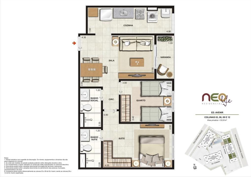 Colunas 3, 6, 9 e 12 | NEO Life Residencial – São Cristovão - Rio de Janeiro - Rio de Janeiro Colunas 3, 6, 9 e 12 | NEO Life Residencial – Apartamento em São Cristovão - Rio de Janeiro - Rio de Janeiro