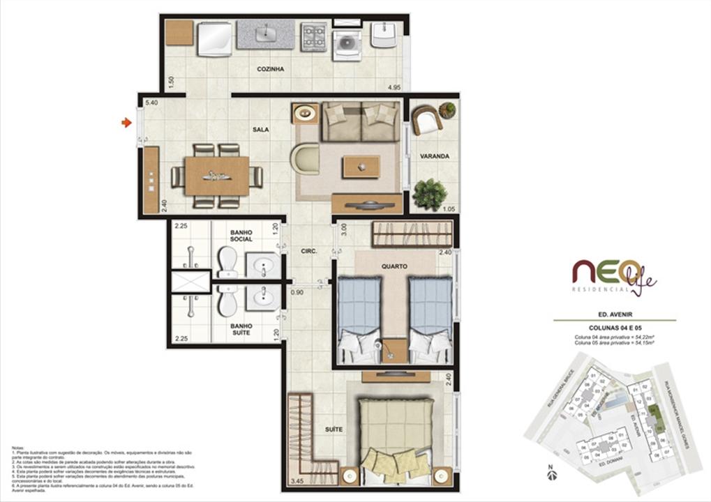 Colunas 4 e 5 | NEO Life Residencial – São Cristovão - Rio de Janeiro - Rio de Janeiro Colunas 4 e 5 | NEO Life Residencial – Apartamento em São Cristovão - Rio de Janeiro - Rio de Janeiro