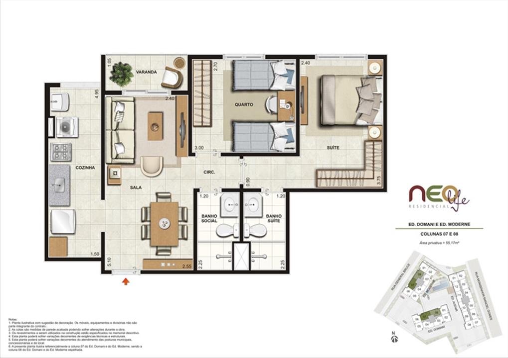Colunas 7 e 8 | NEO Life Residencial – São Cristovão - Rio de Janeiro - Rio de Janeiro Colunas 7 e 8 | NEO Life Residencial – Apartamento em São Cristovão - Rio de Janeiro - Rio de Janeiro