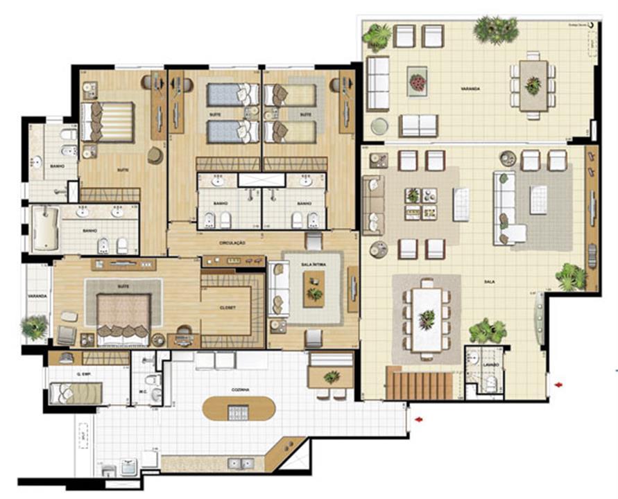 Edifício Flamands - Planta do 15º pavto (col. 1 e 2) | Saint Barth – Barra da Tijuca - Rio de Janeiro - Rio de Janeiro Edifício Flamands - Planta do 15º pavto (col. 1 e 2) | Saint Barth – Apartamento na Barra da Tijuca - Rio de Janeiro - Rio de Janeiro