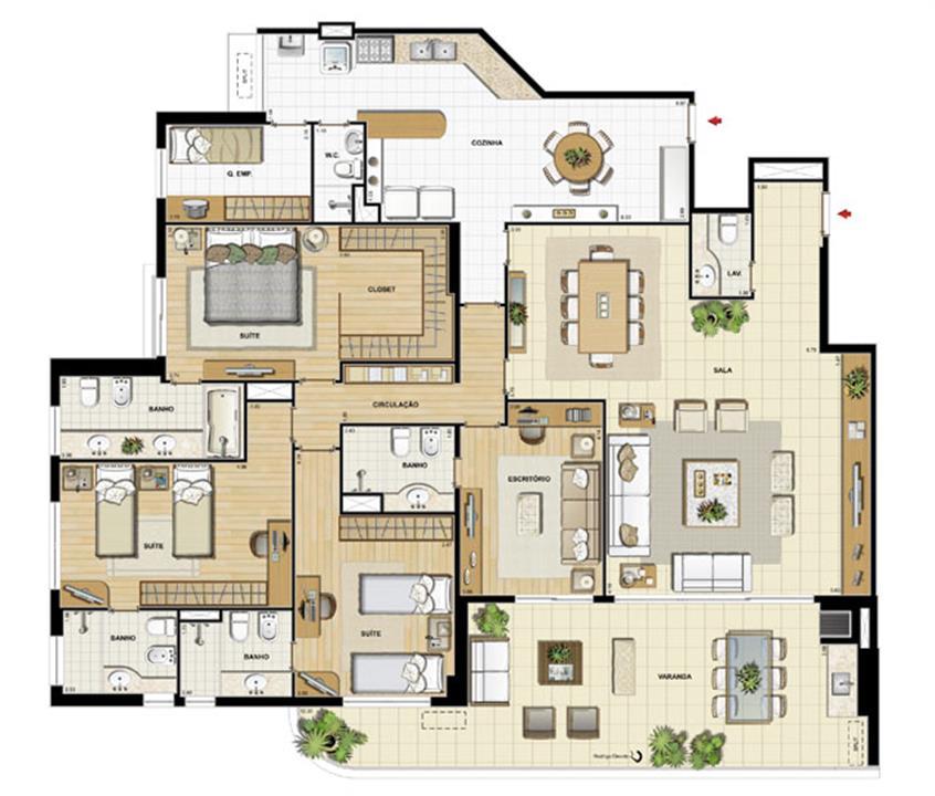 Edifício Saint Jean - Planta do 1º ao 14º pavimento | Saint Barth – Barra da Tijuca - Rio de Janeiro - Rio de Janeiro Edifício Saint Jean - Planta do 1º ao 14º pavimento | Saint Barth – Apartamento na Barra da Tijuca - Rio de Janeiro - Rio de Janeiro