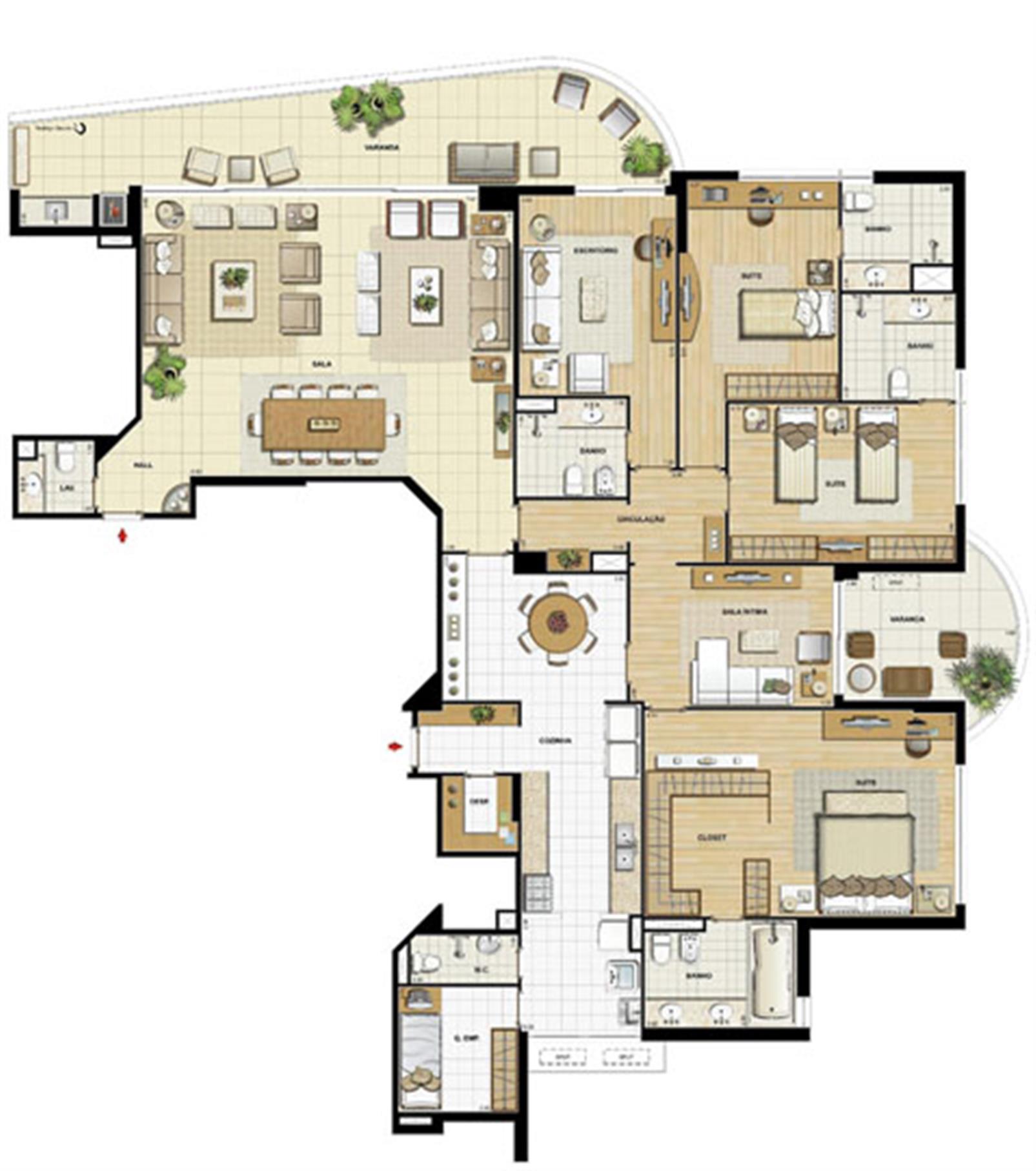 Edifício Le Petit Anse - Planta do 1º ao 14º pavto. (col. 6) | Saint Barth – Barra da Tijuca - Rio de Janeiro - Rio de Janeiro Edifício Le Petit Anse - Planta do 1º ao 14º pavto. (col. 6) | Saint Barth – Apartamento na Barra da Tijuca - Rio de Janeiro - Rio de Janeiro