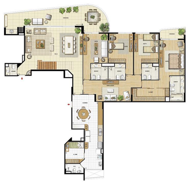 Edifício Le Petit Anse - Planta do 15º pvto. (col. 2) | Saint Barth – Barra da Tijuca - Rio de Janeiro - Rio de Janeiro Edifício Le Petit Anse - Planta do 15º pvto. (col. 2) | Saint Barth – Apartamento na Barra da Tijuca - Rio de Janeiro - Rio de Janeiro