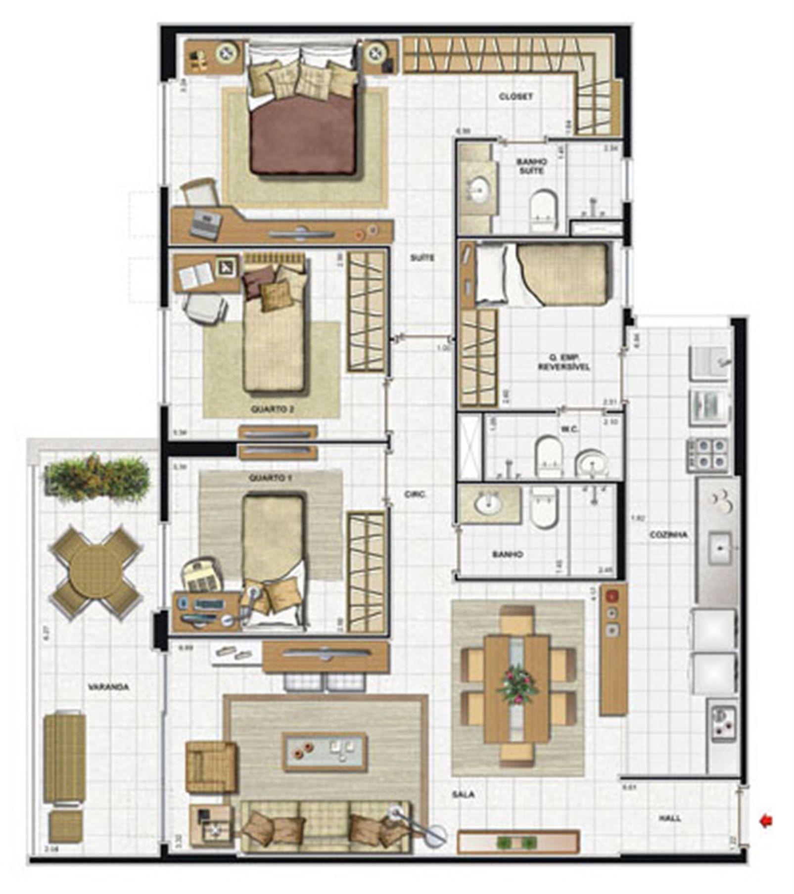 Planta 113 m² - Bloco 2 - Col.01 - 3 quartos | Reserva Jardim – Cidade Jardim - Rio de Janeiro - Rio de Janeiro Planta 113 m² - Bloco 2 - Col.01 - 3 quartos | Reserva Jardim – Apartamento no Cidade Jardim - Rio de Janeiro - Rio de Janeiro