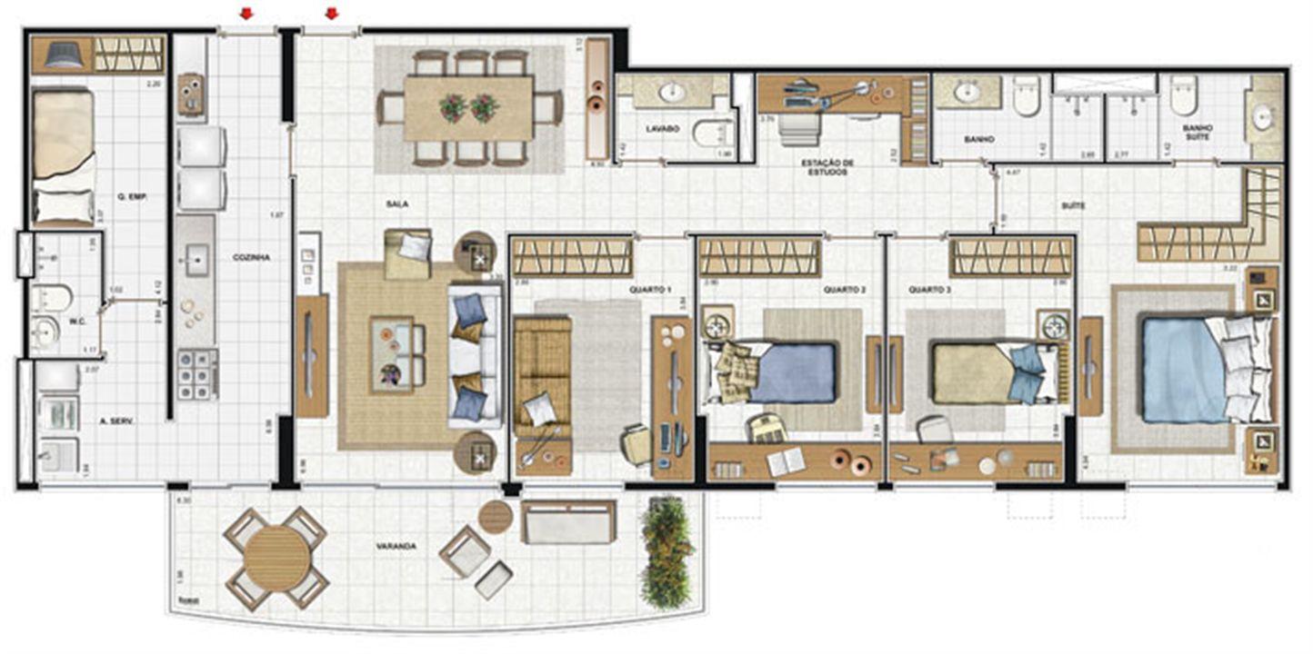 Planta 150 m² - Bloco 1 - Col.04 - 4 quartos | Reserva Jardim – Cidade Jardim - Rio de Janeiro - Rio de Janeiro Planta 150 m² - Bloco 1 - Col.04 - 4 quartos | Reserva Jardim – Apartamento no Cidade Jardim - Rio de Janeiro - Rio de Janeiro