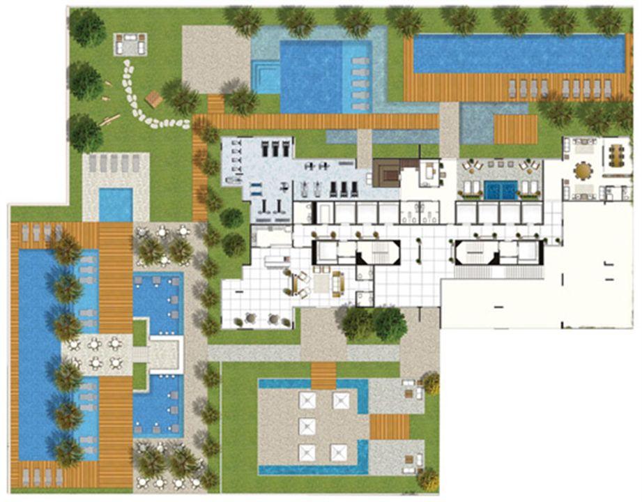 Planta de Implantação do Pavimento de Lazer | Mandarim Salvador Shopping – Ao lado do Salvador Shopping - Salvador - Bahia Planta de Implantação do Pavimento de Lazer | Mandarim Salvador Shopping – Apartamento no Ao lado do Salvador Shopping - Salvador - Bahia