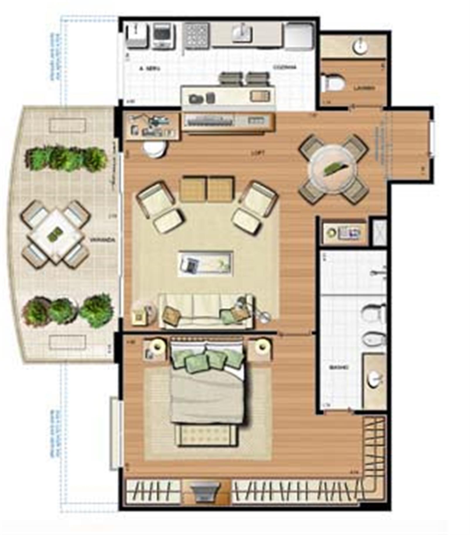 Planta 103.32m² | Le Parc Residential Resort – Barra da Tijuca - Rio de Janeiro - Rio de Janeiro Planta 103.32m² | Le Parc Residential Resort – Apartamento na Barra da Tijuca - Rio de Janeiro - Rio de Janeiro