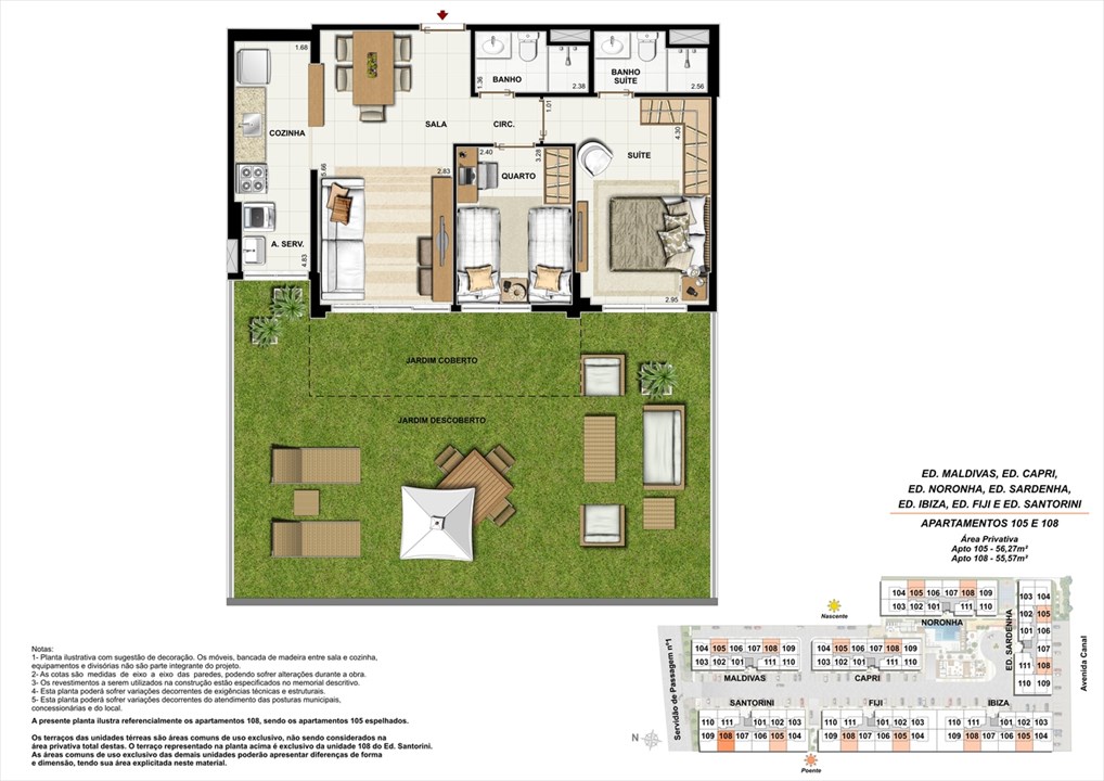 Apartamento 105 e 108 | Ocean Pontal Residence – Recreio dos Bandeirantes - Rio de Janeiro - Rio de Janeiro Apartamento 105 e 108 | Ocean Pontal Residence – Apartamento no Recreio dos Bandeirantes - Rio de Janeiro - Rio de Janeiro