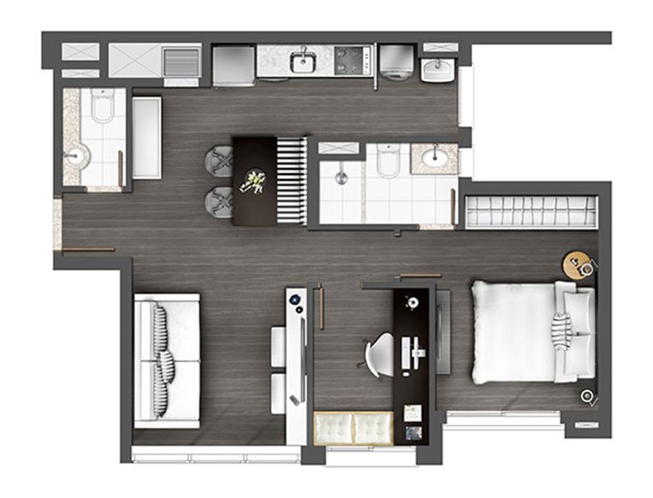 Apartamento 60m² 1D | Axis - Home – Petrópolis - Porto Alegre - Rio Grande do Sul Apartamento 60m² 1D | Axis - Home – Apartamento no Petrópolis - Porto Alegre - Rio Grande do Sul