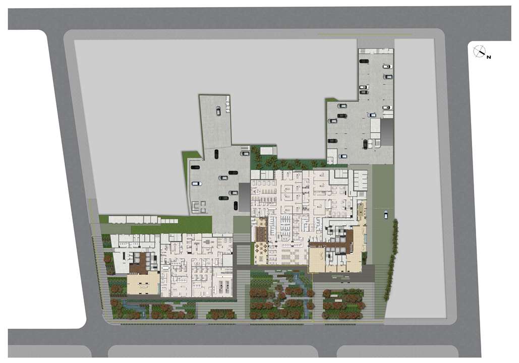 Implantação Térreo 1ª e 2ª Incorporação | MEDPLEX - Torre Norte – Santana - Porto Alegre - Rio Grande do Sul Implantação Térreo 1ª e 2ª Incorporação | MEDPLEX - Torre Norte – Salas Comerciais no Santana - Porto Alegre - Rio Grande do Sul