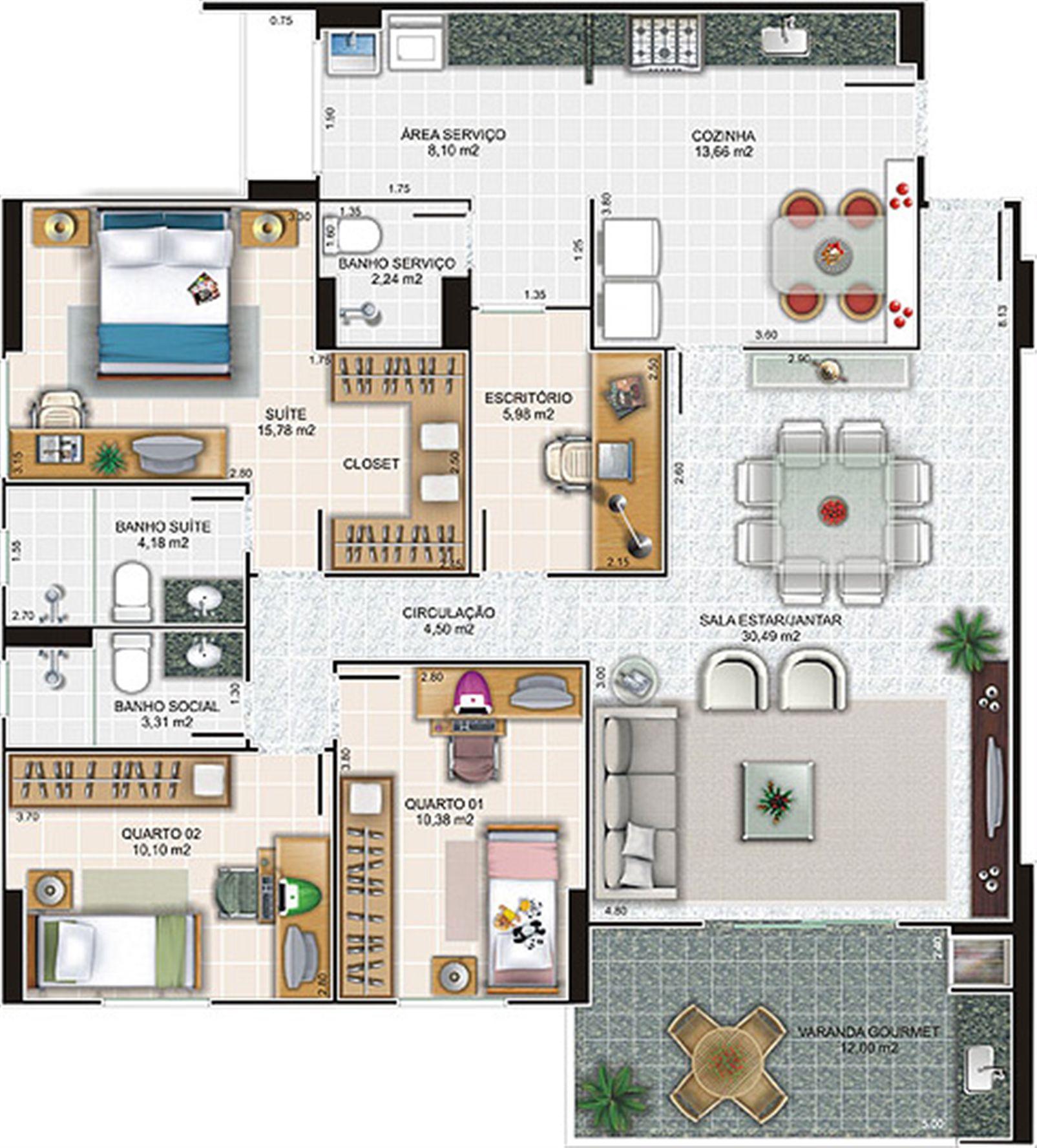 Planta apartamento 1 | Edifício Caiobás – Laranjeiras - Serra - Espírito Santo Planta apartamento 1 | Edifício Caiobás – Apartamento em Laranjeiras - Serra - Espírito Santo