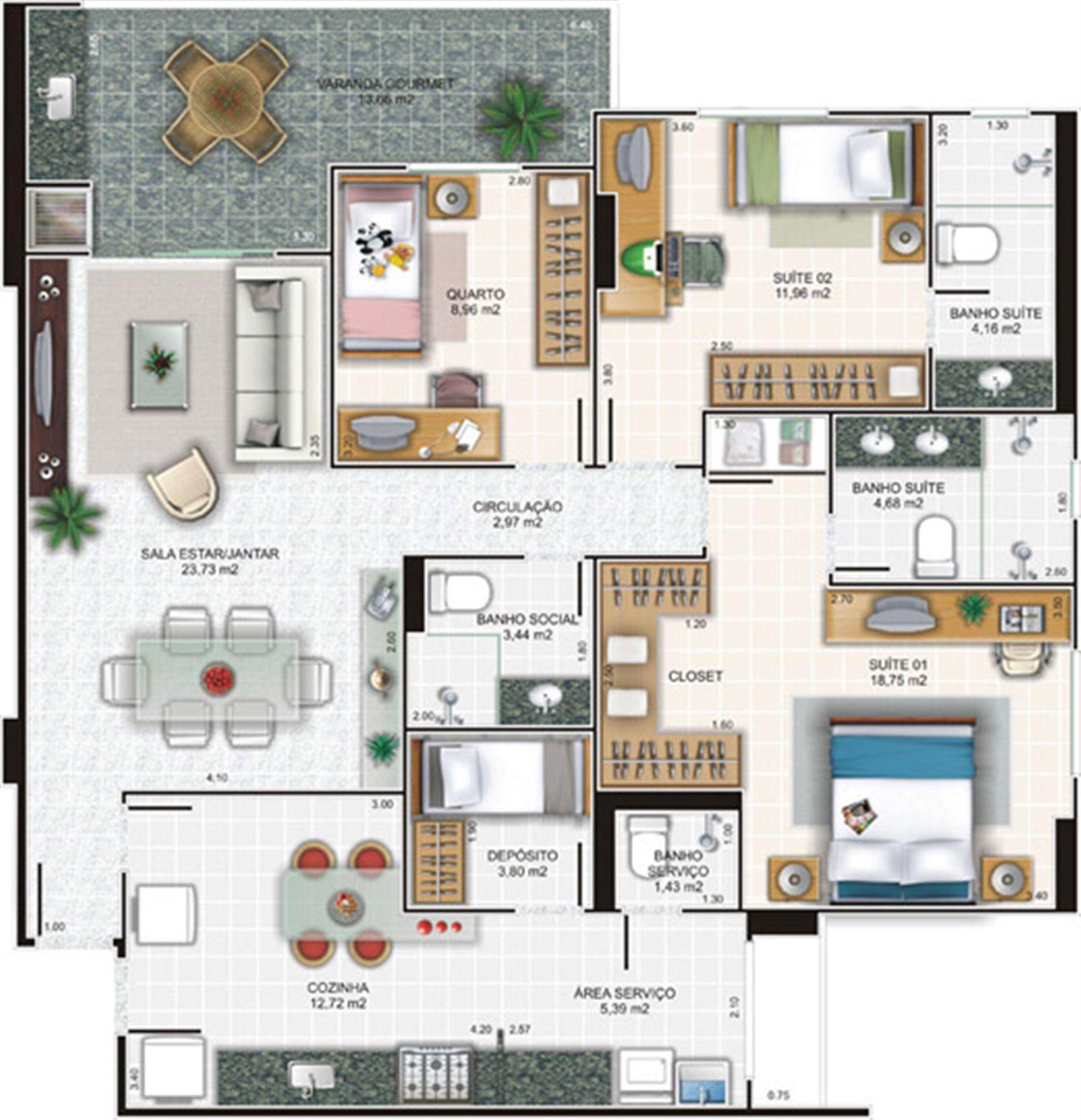 Planta apartamento 4 | Edifício Caiobás – Laranjeiras - Serra - Espírito Santo Planta apartamento 4 | Edifício Caiobás – Apartamento em Laranjeiras - Serra - Espírito Santo