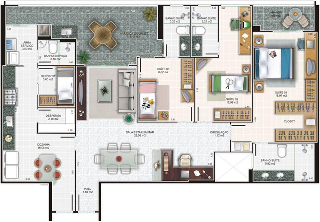 Planta apartamento 5 | Edifício Caiobás – Laranjeiras - Serra - Espírito Santo Planta apartamento 5 | Edifício Caiobás – Apartamento em Laranjeiras - Serra - Espírito Santo