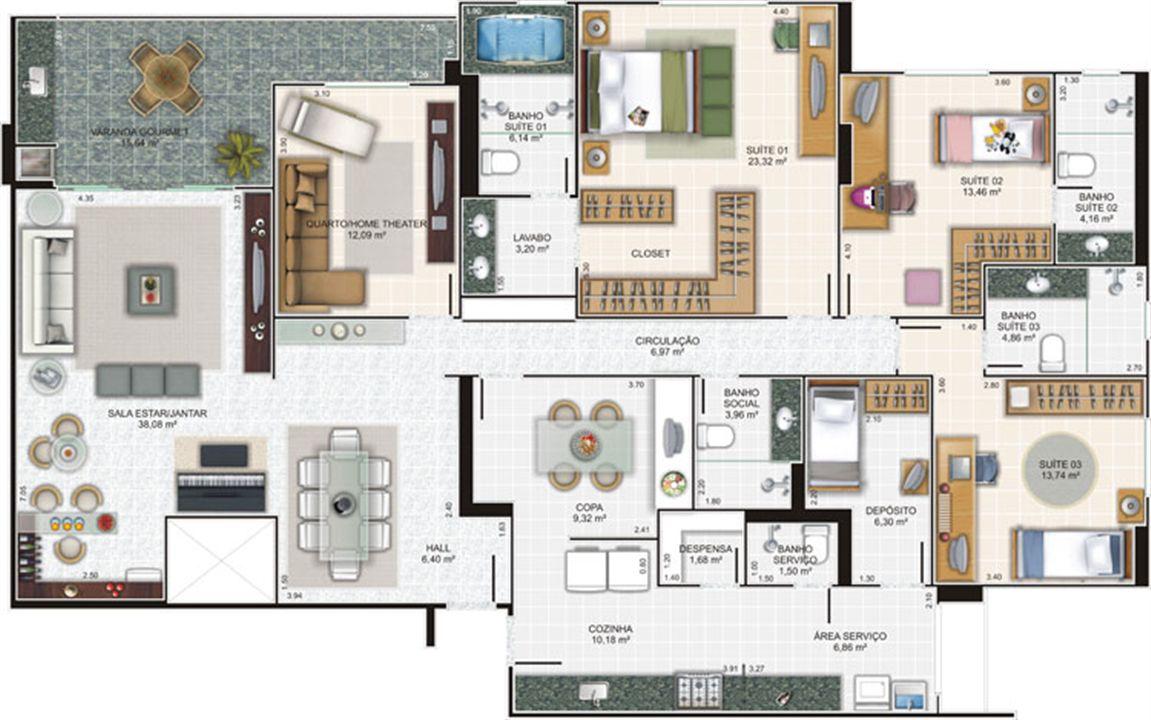 Planta cobertura 2 | Edifício Caiobás – Laranjeiras - Serra - Espírito Santo Planta cobertura 2 | Edifício Caiobás – Apartamento em Laranjeiras - Serra - Espírito Santo