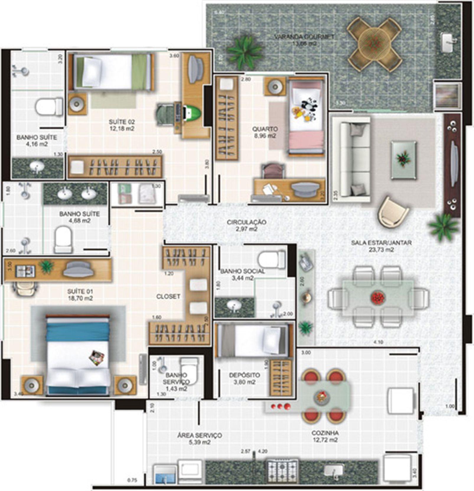 Planta cobertura 3 | Edifício Caiobás – Laranjeiras - Serra - Espírito Santo Planta cobertura 3 | Edifício Caiobás – Apartamento em Laranjeiras - Serra - Espírito Santo