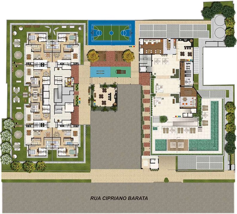 Planta Ilustrada da Implantação | Cyrela Cypriani 955 Ipiranga – Ipiranga - São Paulo - São Paulo Planta Ilustrada da Implantação | Cyrela Cypriani 955 Ipiranga – Apartamento no Ipiranga - São Paulo - São Paulo