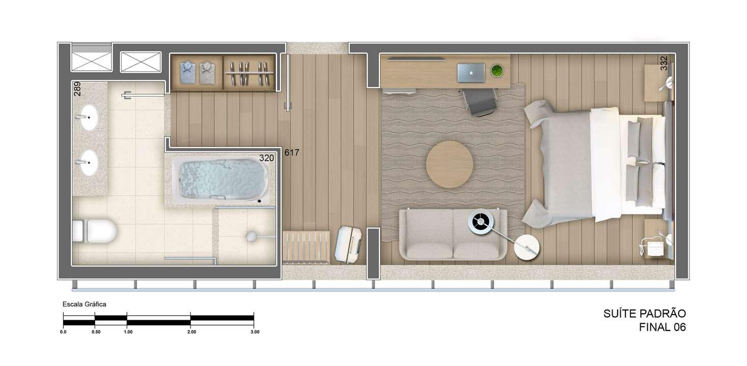 PLANTA SUITE ESPECIAL | AXIS TRIPLE BUSINESS – Higienópolis - Porto Alegre - Rio Grande do Sul PLANTA SUITE ESPECIAL | AXIS TRIPLE BUSINESS – Salas Comerciais no Higienópolis - Porto Alegre - Rio Grande do Sul