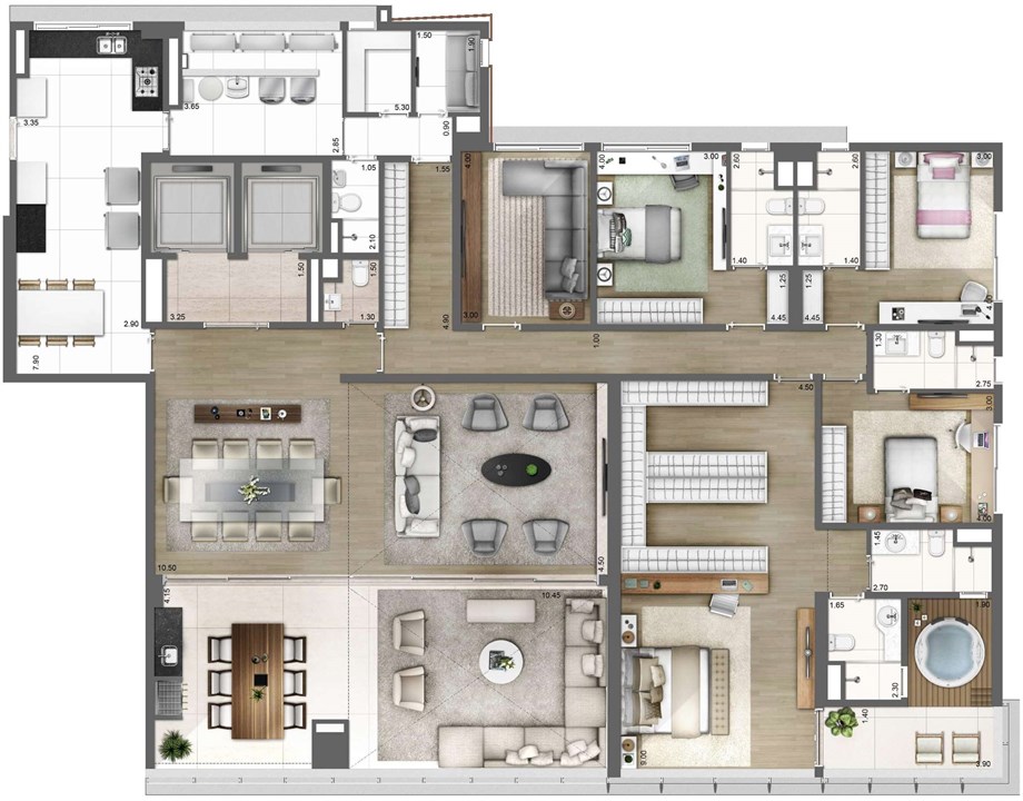 PLANTA TIPO FINAL 1 – 343M² | One Sixty – Vila Olímpia - São Paulo - São Paulo PLANTA TIPO FINAL 1 – 343M² | One Sixty – Apartamento na Vila Olímpia - São Paulo - São Paulo