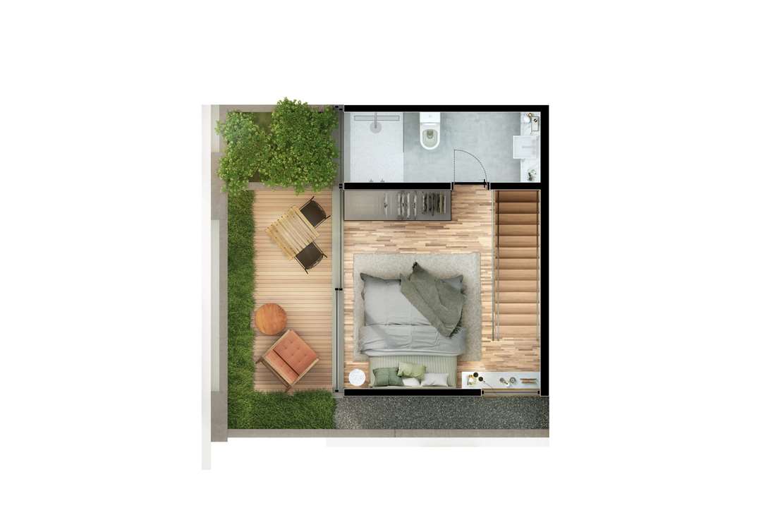 Cobertura Duplex 2 Suítes 81m² Pavimento Superior | Nomad – Moema - São Paulo - São Paulo Cobertura Duplex 2 Suítes 81m² Pavimento Superior | Nomad – Apartamento em Moema - São Paulo - São Paulo
