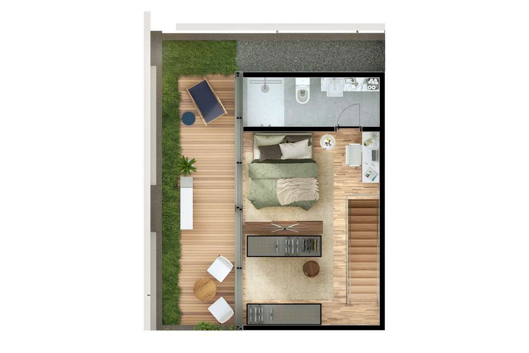 Cobertura Duplex 3 Dormitórios 115m² Pavimento Superior | Nomad – Moema - São Paulo - São Paulo Cobertura Duplex 3 Dormitórios 115m² Pavimento Superior | Nomad – Apartamento em Moema - São Paulo - São Paulo