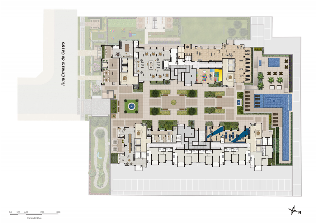 Implantação | Praças da Cidade - Praça Mooca – Mooca - São Paulo - São Paulo Implantação | Praças da Cidade - Praça Mooca – Apartamento na Mooca - São Paulo - São Paulo