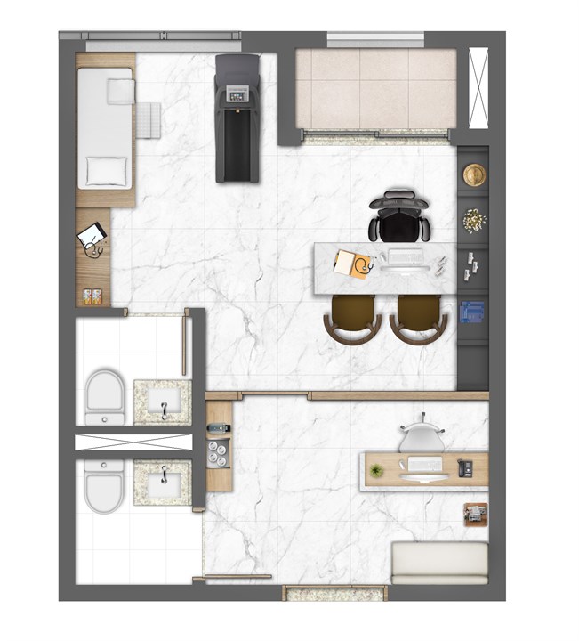 Planta ilustrada do consultório 36m² | MEDPLEX CAMPINAS – Guanabara - Campinas - São Paulo Planta ilustrada do consultório 36m² | MEDPLEX CAMPINAS – Consultório no Guanabara - Campinas - São Paulo