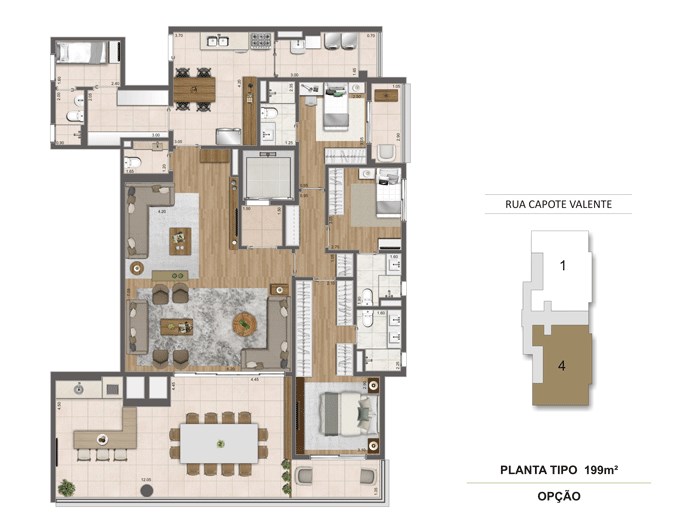 Planta Tipo 199m² | Cyrela Haus by YOO – Pinheiros - São Paulo - São Paulo Planta Tipo 199m² | Cyrela Haus by YOO – Apartamento em Pinheiros - São Paulo - São Paulo