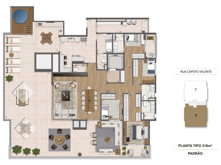 Planta Tipo 318m² | Cyrela Haus by YOO – Pinheiros - São Paulo - São Paulo Planta Tipo 318m² | Cyrela Haus by YOO – Apartamento em Pinheiros - São Paulo - São Paulo