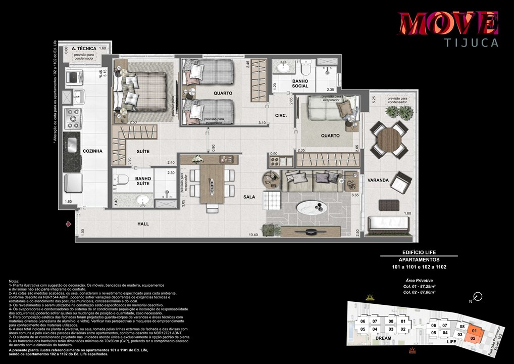 3 Quartos 87m | Move Tijuca – Tijuca - Rio de Janeiro - Rio de Janeiro 3 Quartos 87m | Move Tijuca – Apartamento na Tijuca - Rio de Janeiro - Rio de Janeiro
