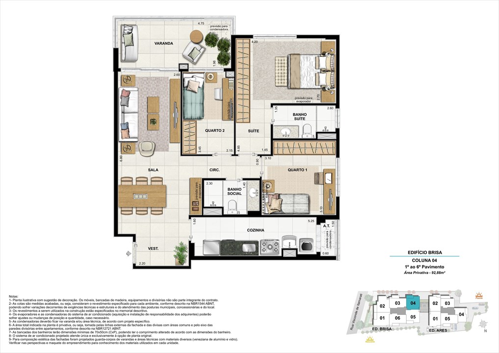 Bloco 01 Coluna 04 - 92,88m² | Aura Tijuca – Tijuca - Rio de Janeiro - Rio de Janeiro Bloco 01 Coluna 04 - 92,88m² | Aura Tijuca – Apartamento na Tijuca - Rio de Janeiro - Rio de Janeiro