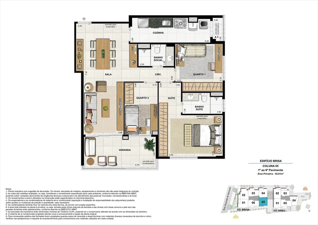 Bloco 01 Coluna 05 - 92,61m² | Aura Tijuca – Tijuca - Rio de Janeiro - Rio de Janeiro Bloco 01 Coluna 05 - 92,61m² | Aura Tijuca – Apartamento na Tijuca - Rio de Janeiro - Rio de Janeiro
