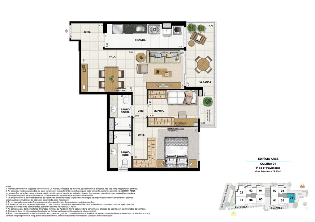 Bloco 02 Coluna 04 - 79,20m² | Aura Tijuca – Tijuca - Rio de Janeiro - Rio de Janeiro Bloco 02 Coluna 04 - 79,20m² | Aura Tijuca – Apartamento na Tijuca - Rio de Janeiro - Rio de Janeiro