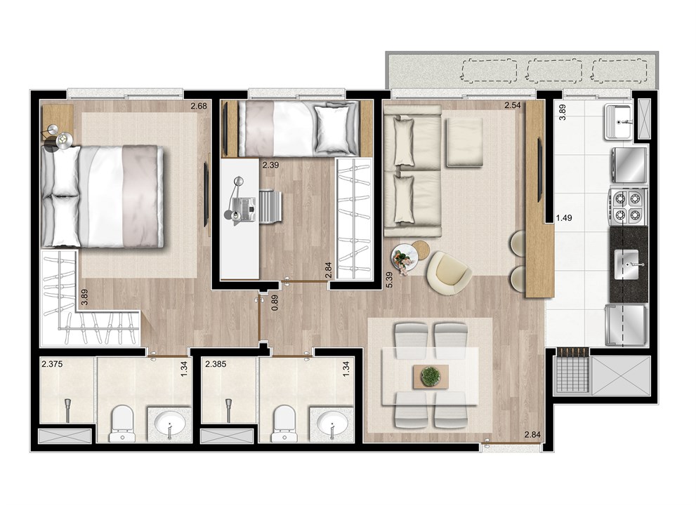 2 dormitórios - 58m² | Prime – Menino Deus - Porto Alegre - Rio Grande do Sul 2 dormitórios - 58m² | Prime – Apartamento Junto ao Menino Deus - Porto Alegre - Rio Grande do Sul