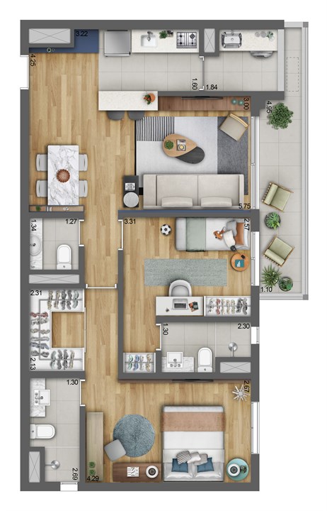 Planta tipo 81m² | MOMENTO MOTA PAIS – Vila Ipojuca - São Paulo - São Paulo Planta tipo 81m² | MOMENTO MOTA PAIS – Apartamento na Vila Ipojuca - São Paulo - São Paulo