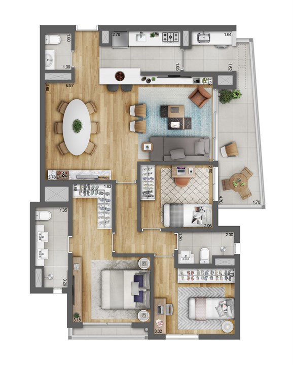 Planta tipo 103m² | MOMENTO MOTA PAIS – Vila Ipojuca - São Paulo - São Paulo Planta tipo 103m² | MOMENTO MOTA PAIS – Apartamento na Vila Ipojuca - São Paulo - São Paulo