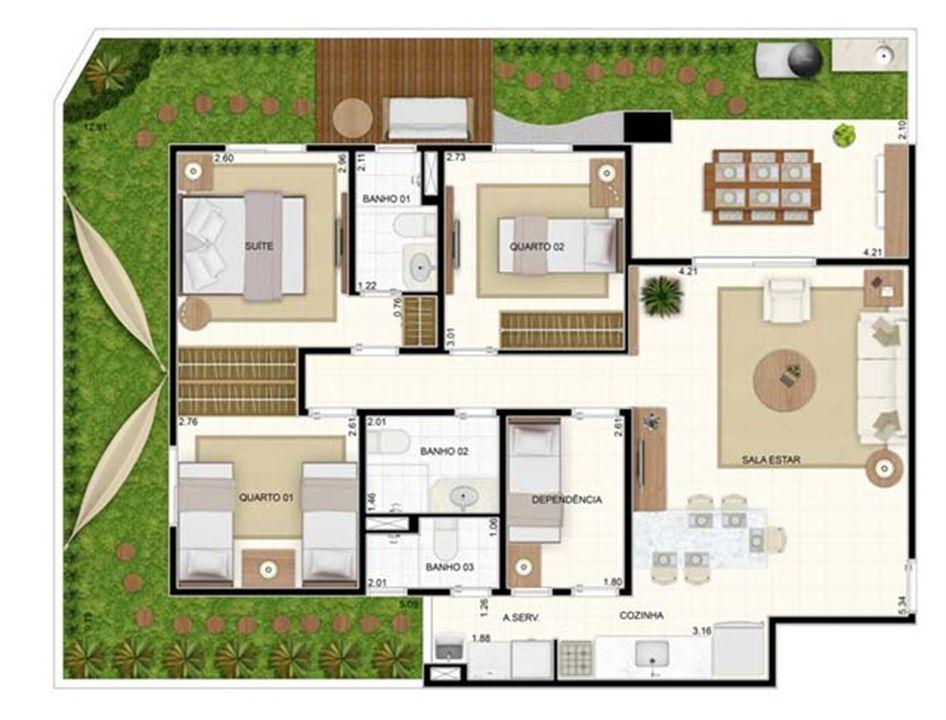Giardino 3 dorms 129,10m² | Vita 2 Residencial Clube – Pitimbu - Natal - Rio Grande do Norte Giardino 3 dorms 129,10m² | Vita 2 Residencial Clube – Apartamento no Pitimbu - Natal - Rio Grande do Norte