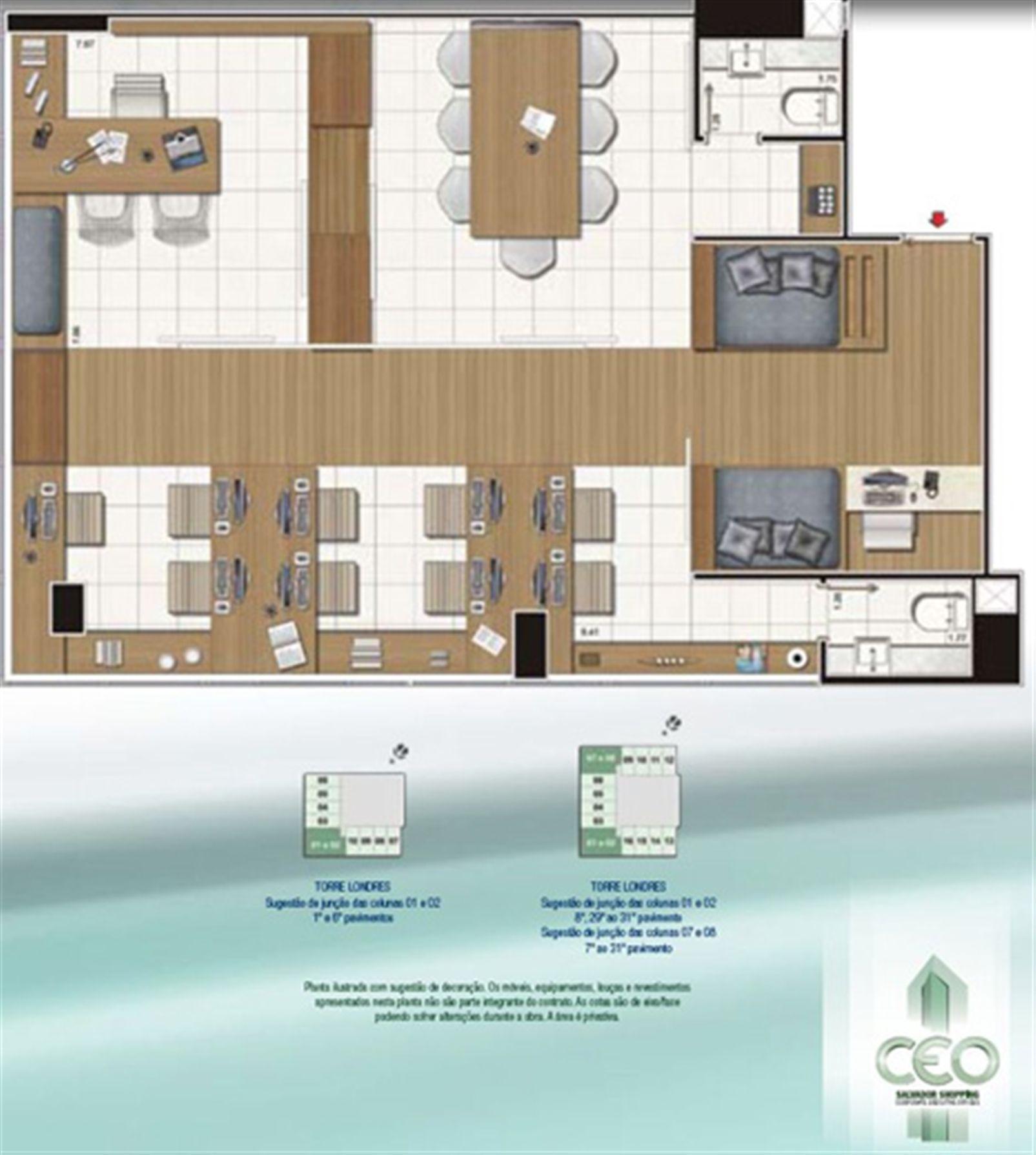 Espaço Empresarial 82,35 m² | CEO Salvador Shopping – Ao lado do Salvador Shopping - Salvador - Bahia Espaço Empresarial 82,35 m² | CEO Salvador Shopping – Salas Comerciais no Ao lado do Salvador Shopping - Salvador - Bahia
