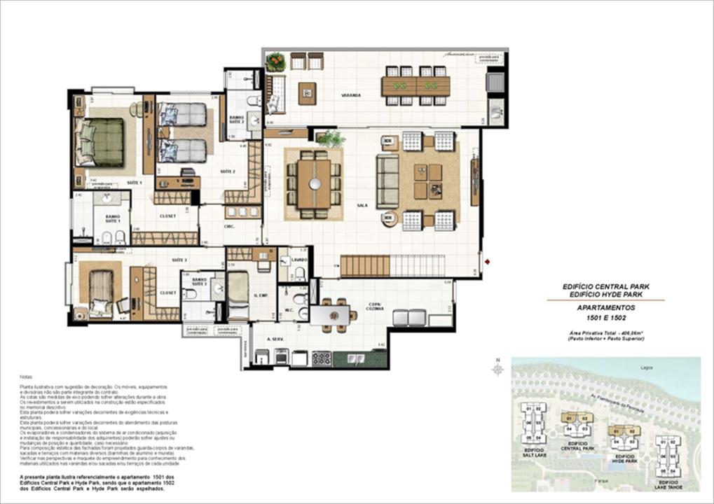 Ed. Central Park e Ed. Hyde Park - Cob. 406 m² (duplex - pav. inferior) | 360º On The Park – Barra da Tijuca - Rio de Janeiro - Rio de Janeiro Ed. Central Park e Ed. Hyde Park - Cob. 406 m² (duplex - pav. inferior) | 360º On The Park – Apartamento na Barra da Tijuca - Rio de Janeiro - Rio de Janeiro
